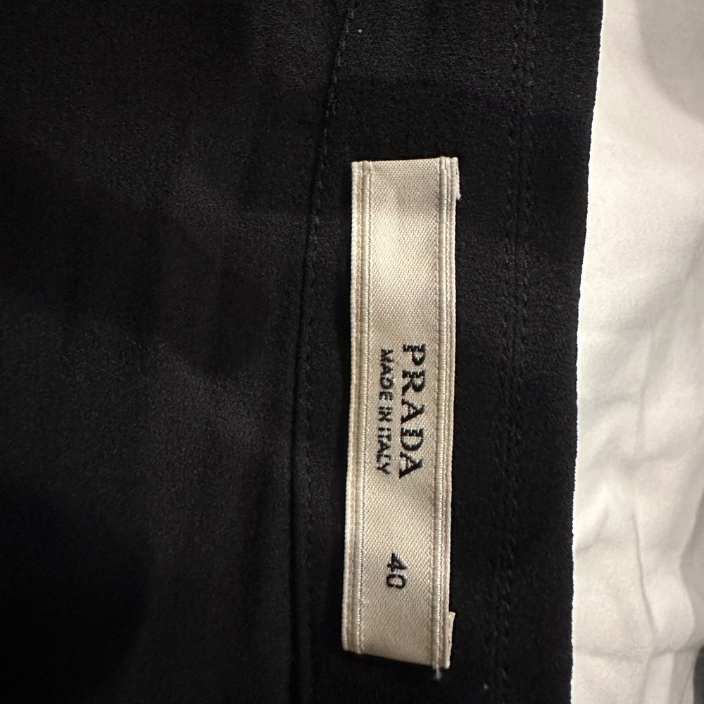 Gorgeous Black Prada Pleated Button up Blouse - Picture 5 of 5
